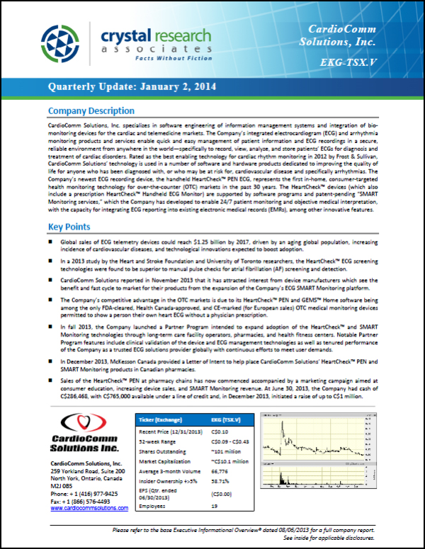 CardioComm Quarterly Update Cover